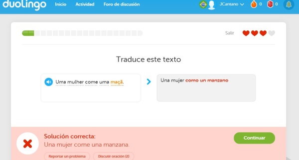Duolingo ejemplo